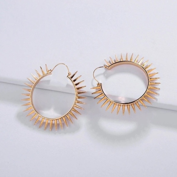 citytoseaside Jewelry - [BEACON] Gold Spiked Hoop Earrings🎉HOST PICK🎉